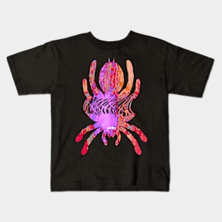 Tarantula Silhouette V84 (Tie Dye) Kids T-Shirt